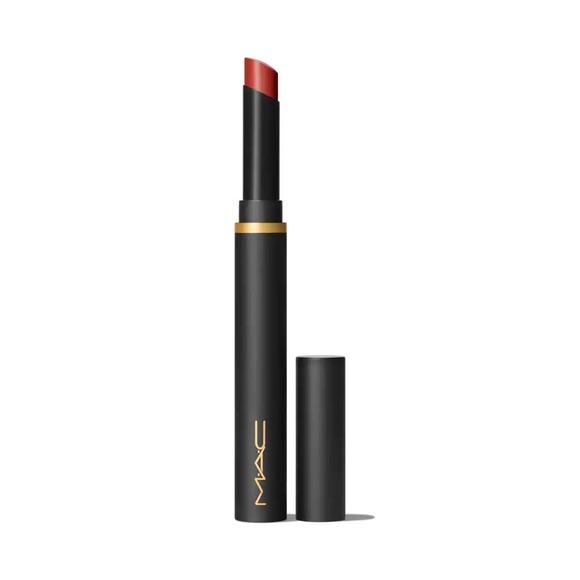 NIB! MAC Powder Kiss Velvet Blur Slim Stick 877 Devoted to Chili Warm brick red - Picture 1 of 3